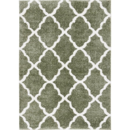 Safavieh 5 x 7 ft. Tahoe Shag Contemporary Rectangle Area Rug; Sage & White THO675W-5